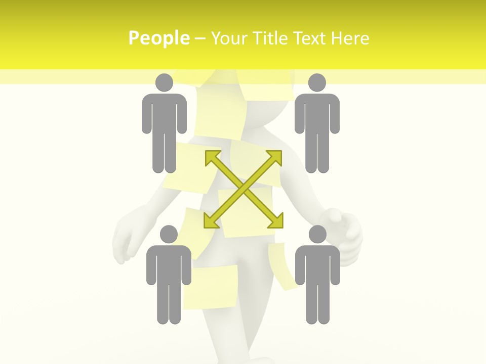 Message Memory Yellow PowerPoint Template