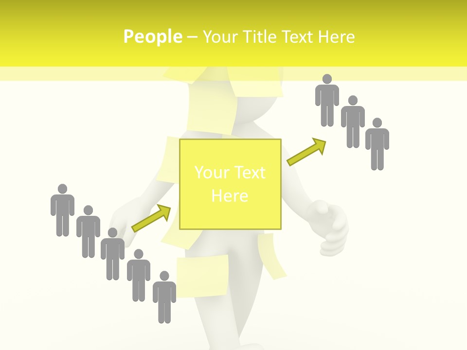 Message Memory Yellow PowerPoint Template