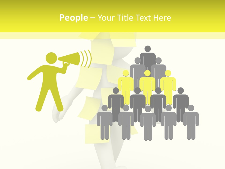 Message Memory Yellow PowerPoint Template