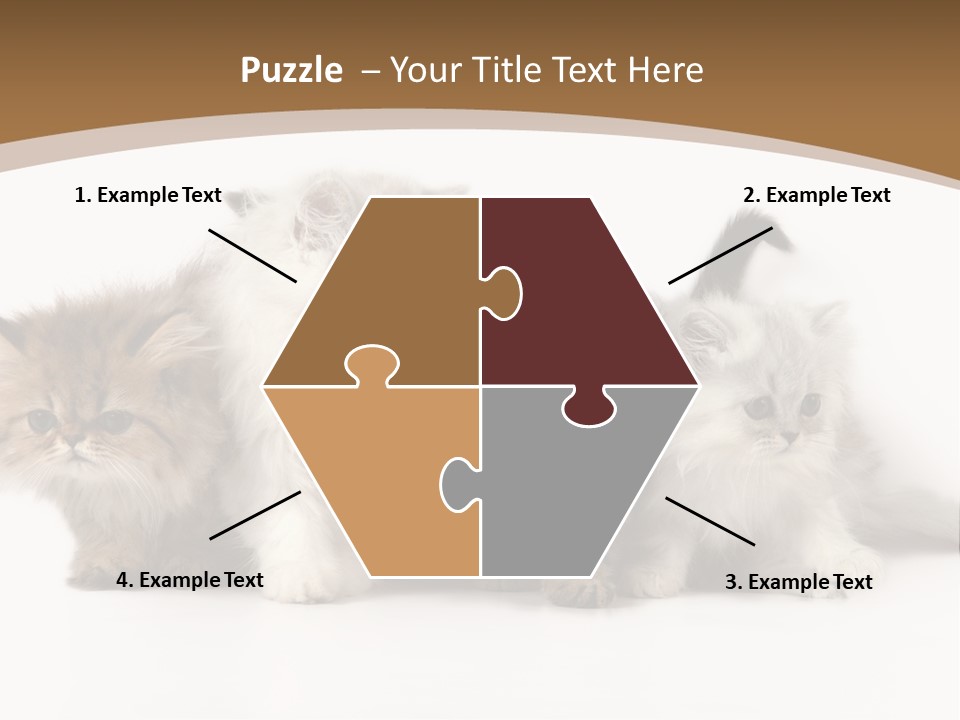 Furry Spotty Cat PowerPoint Template