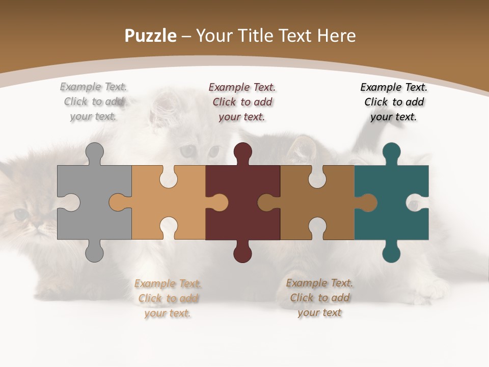 Furry Spotty Cat PowerPoint Template