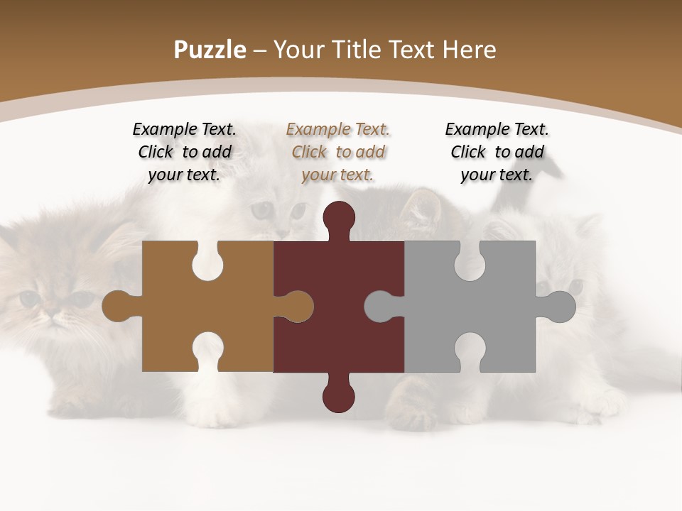 Furry Spotty Cat PowerPoint Template