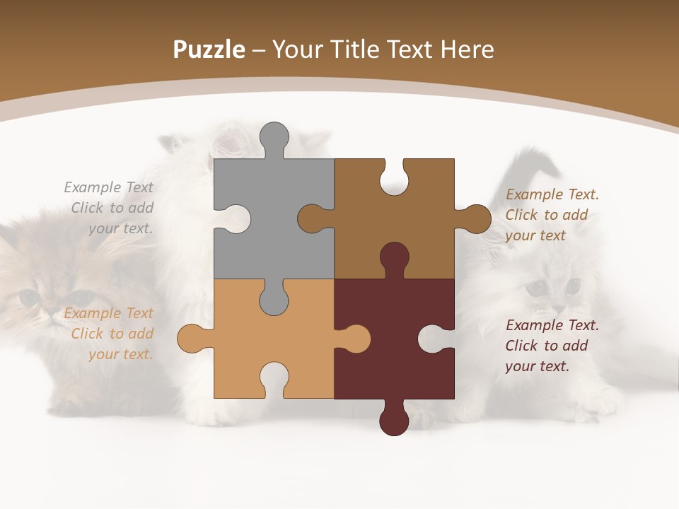 Furry Spotty Cat PowerPoint Template