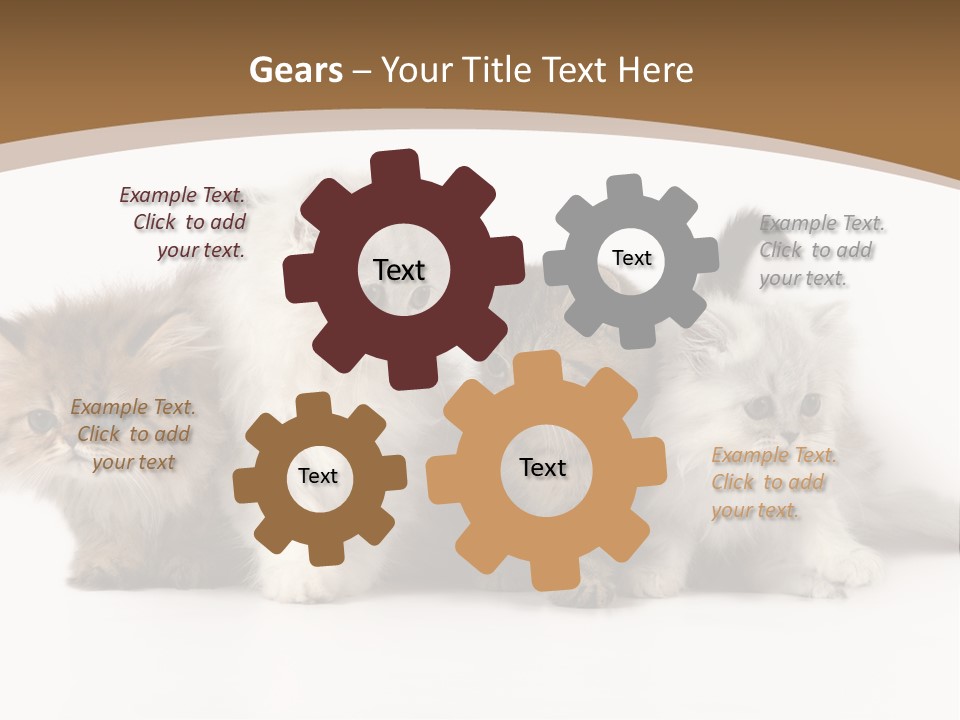 Furry Spotty Cat PowerPoint Template