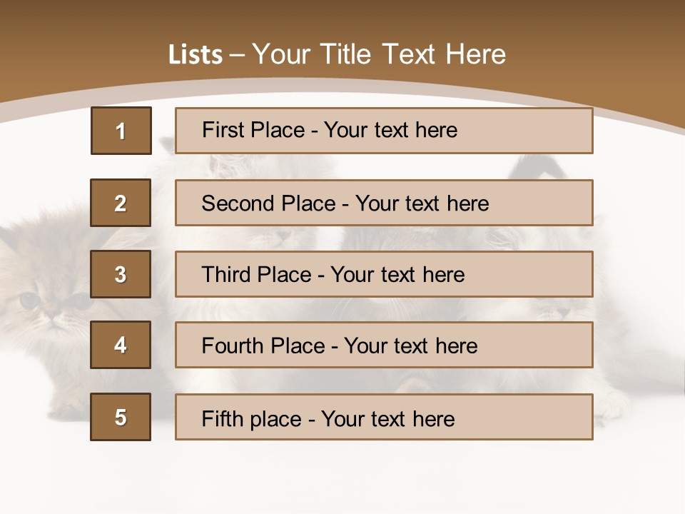 Furry Spotty Cat PowerPoint Template