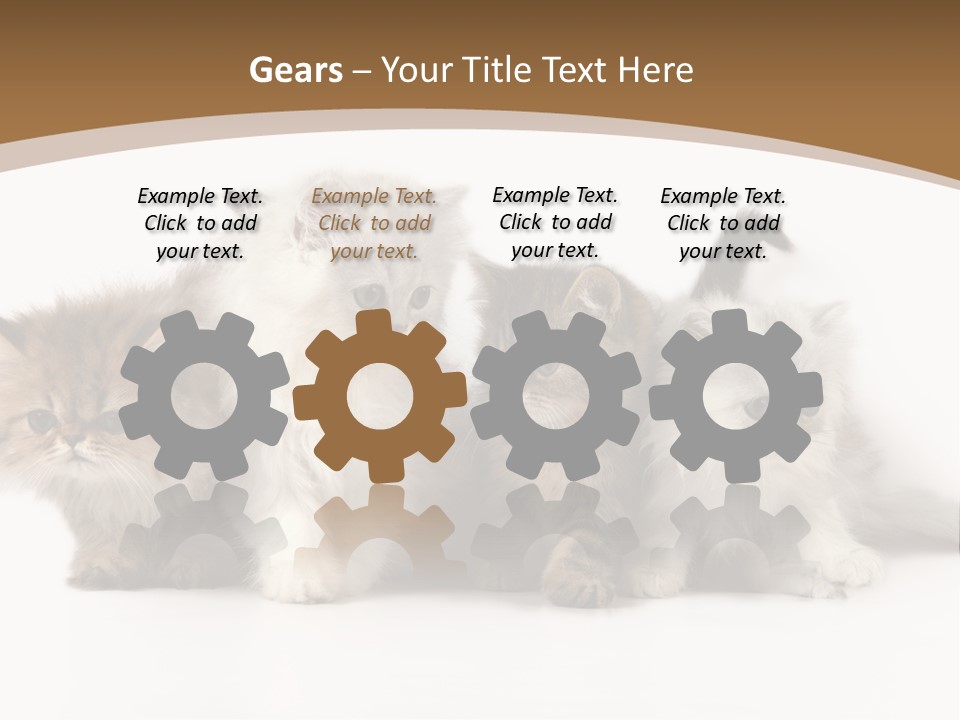 Furry Spotty Cat PowerPoint Template