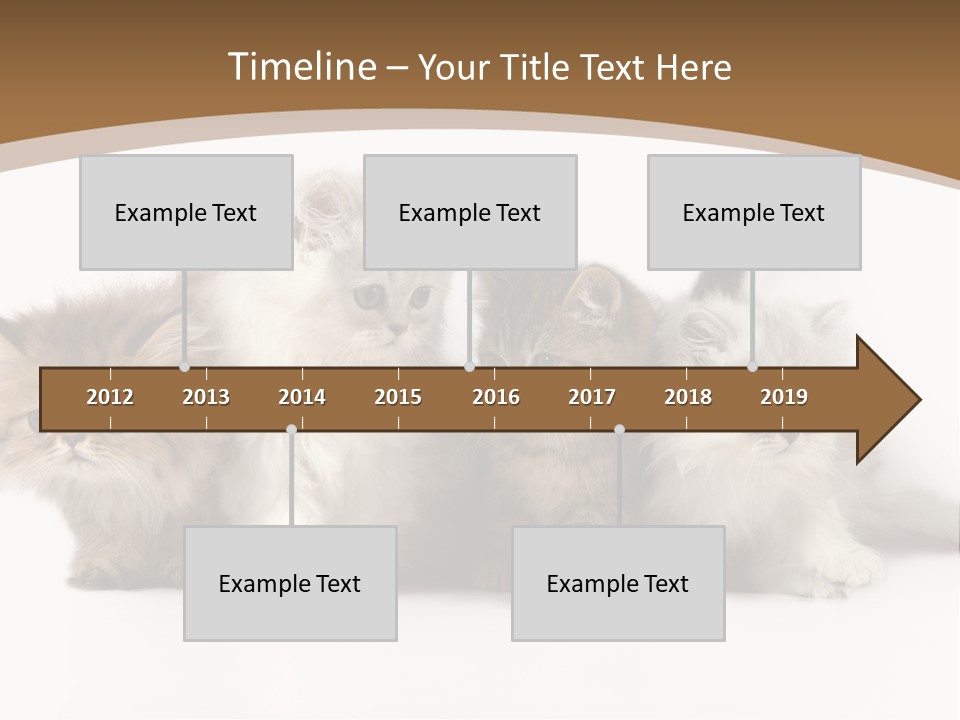 Furry Spotty Cat PowerPoint Template