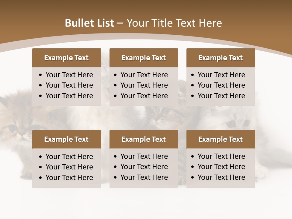 Furry Spotty Cat PowerPoint Template