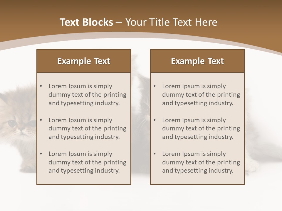 Furry Spotty Cat PowerPoint Template