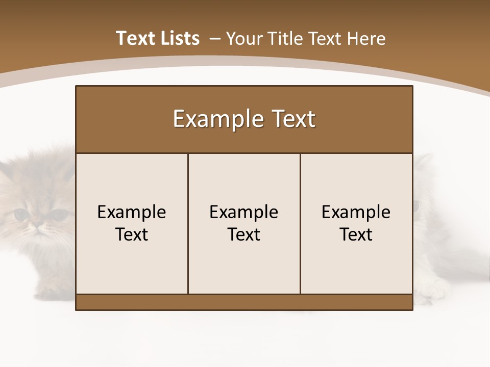 Furry Spotty Cat PowerPoint Template
