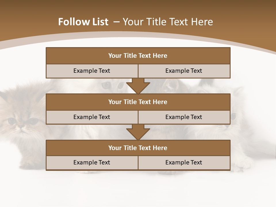 Furry Spotty Cat PowerPoint Template