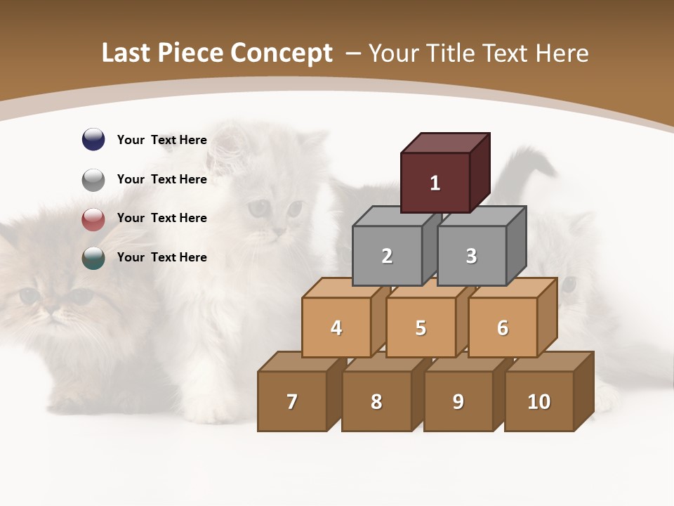 Furry Spotty Cat PowerPoint Template