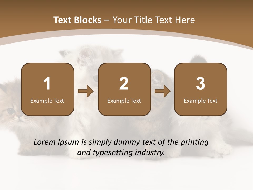 Furry Spotty Cat PowerPoint Template