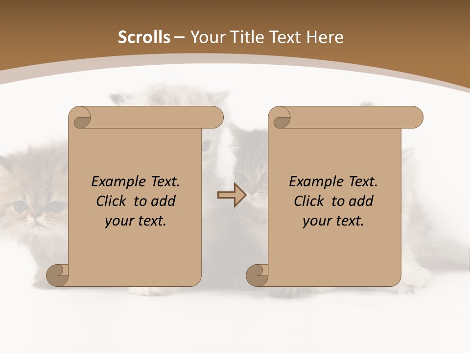 Furry Spotty Cat PowerPoint Template