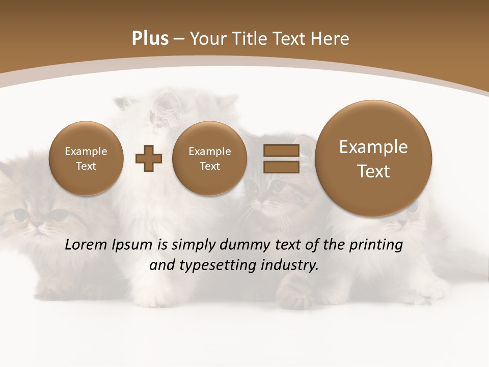 Furry Spotty Cat PowerPoint Template