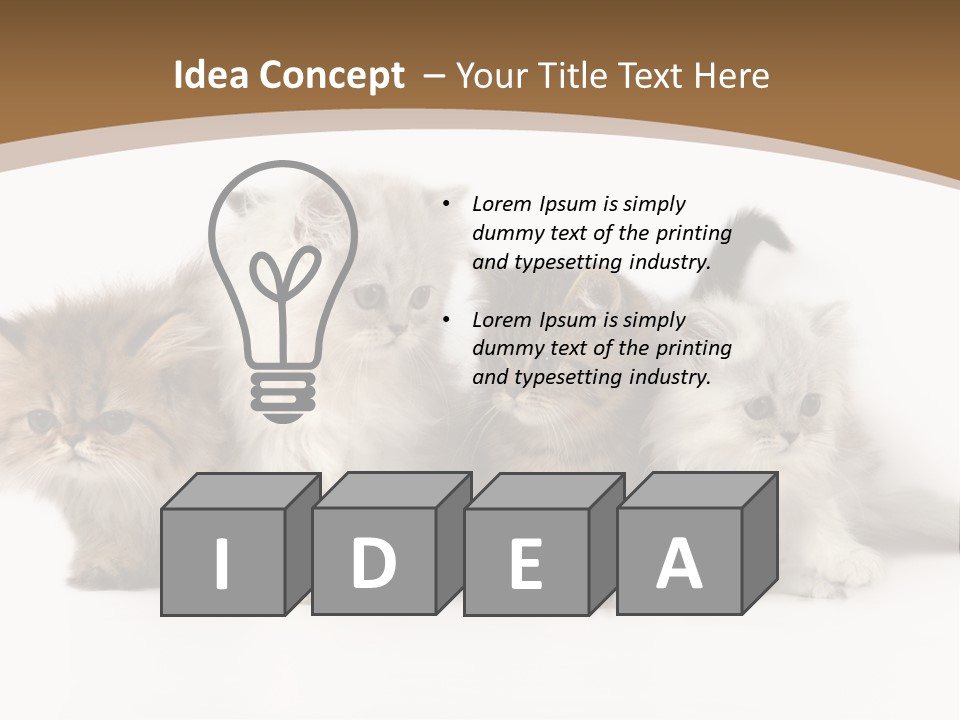 Furry Spotty Cat PowerPoint Template