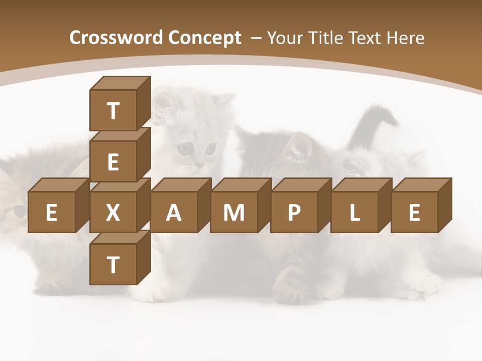 Furry Spotty Cat PowerPoint Template