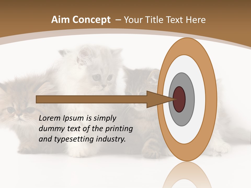 Furry Spotty Cat PowerPoint Template