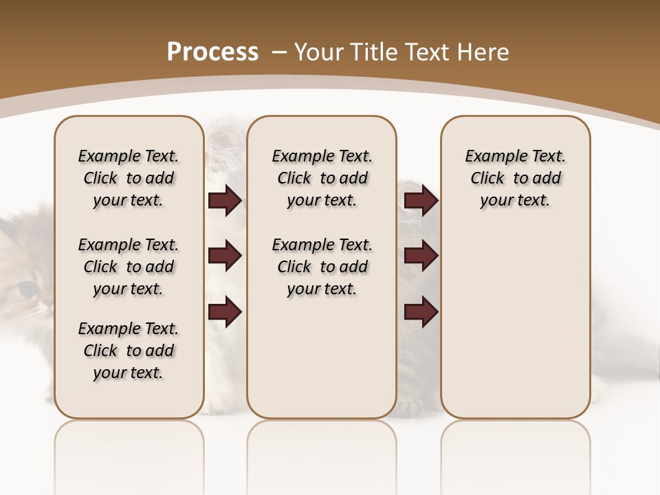 Furry Spotty Cat PowerPoint Template
