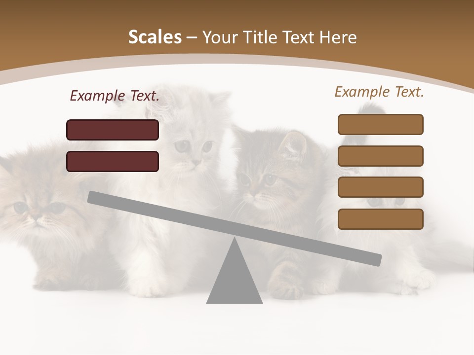 Furry Spotty Cat PowerPoint Template