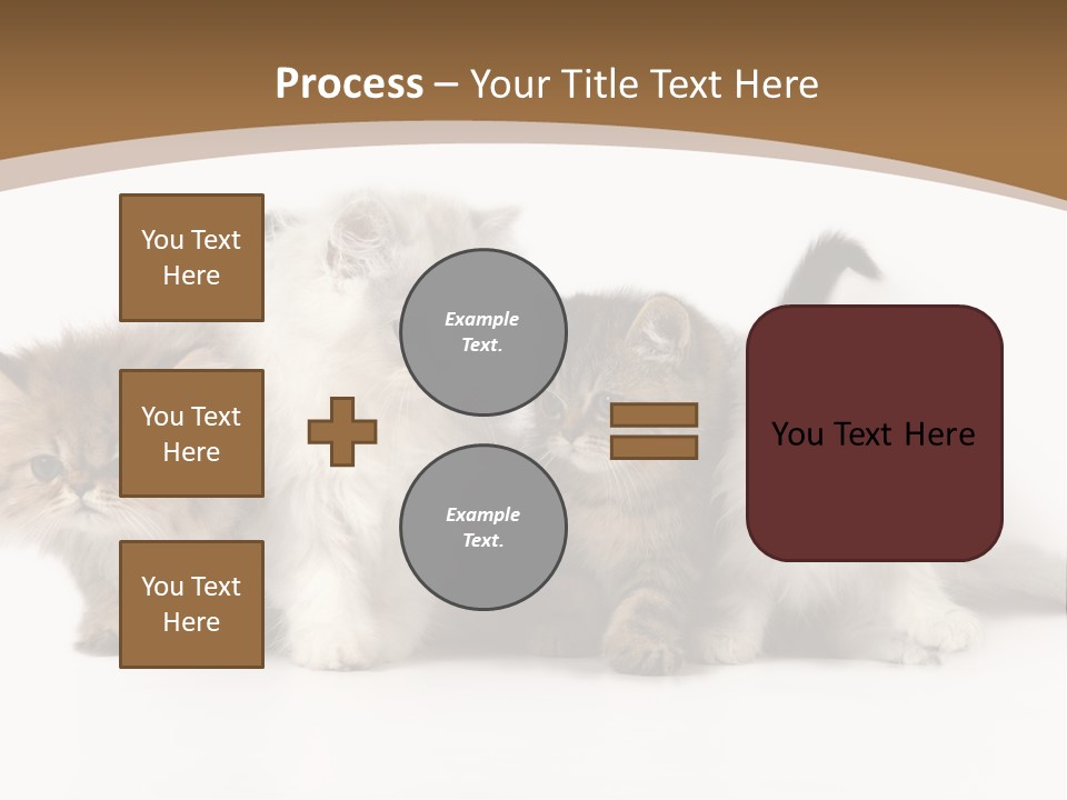 Furry Spotty Cat PowerPoint Template