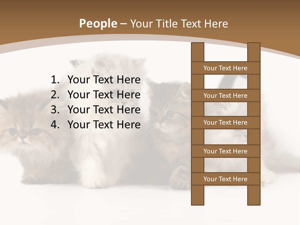 Furry Spotty Cat PowerPoint Template
