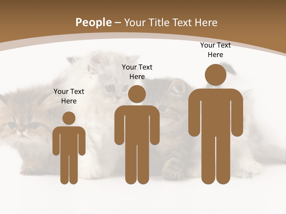 Furry Spotty Cat PowerPoint Template