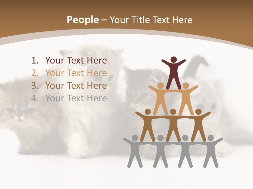 Furry Spotty Cat PowerPoint Template