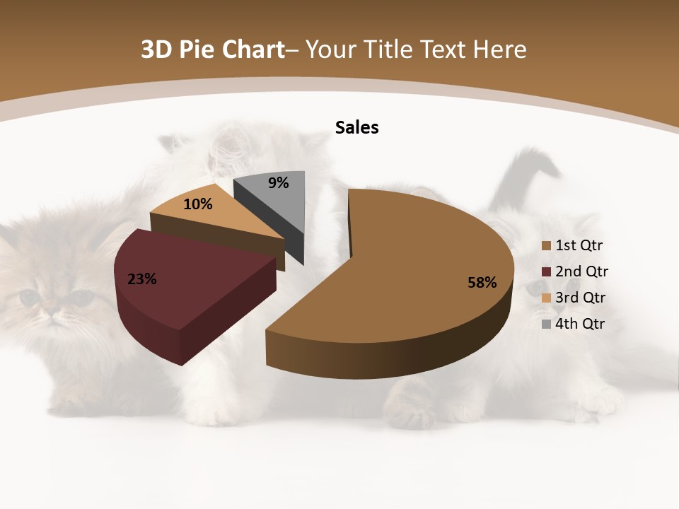 Furry Spotty Cat PowerPoint Template