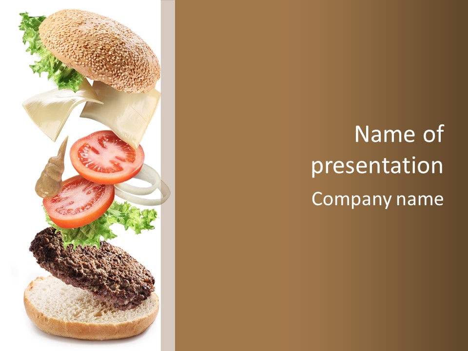 Hamburger Ingredients PowerPoint Template