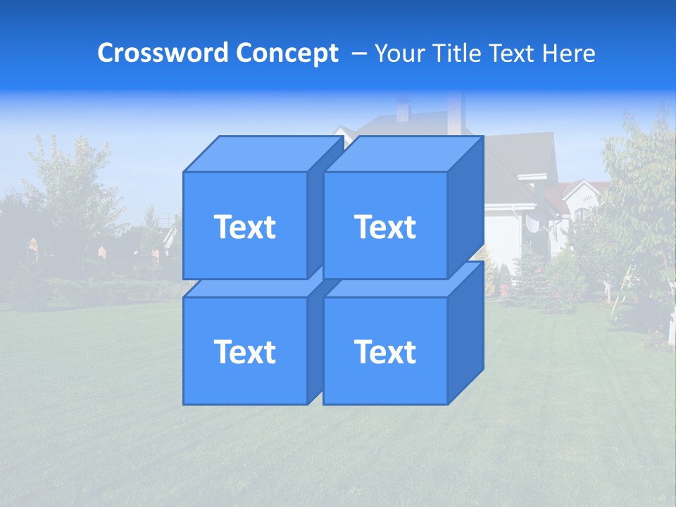 Estate Blue Wood PowerPoint Template