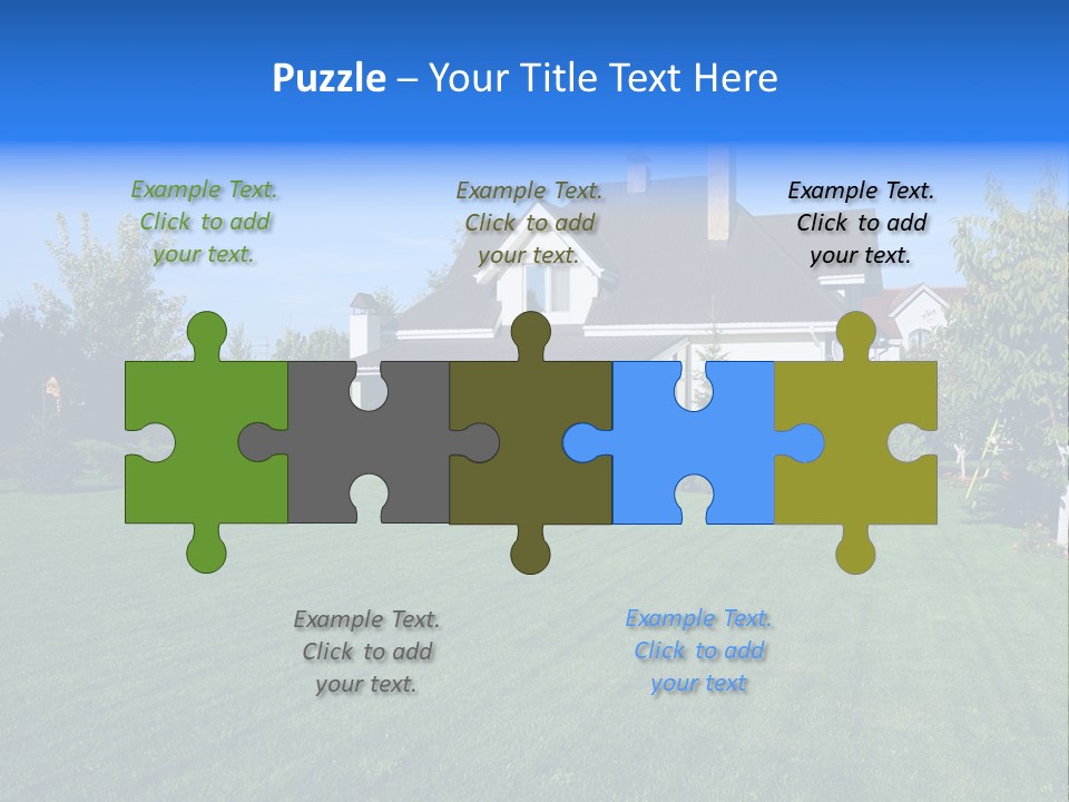 Estate Blue Wood PowerPoint Template