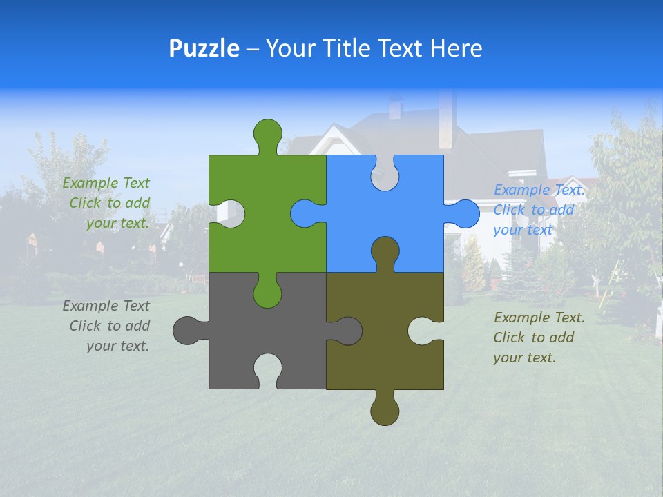 Estate Blue Wood PowerPoint Template