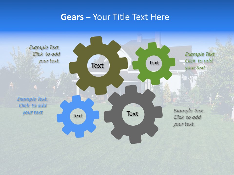 Estate Blue Wood PowerPoint Template