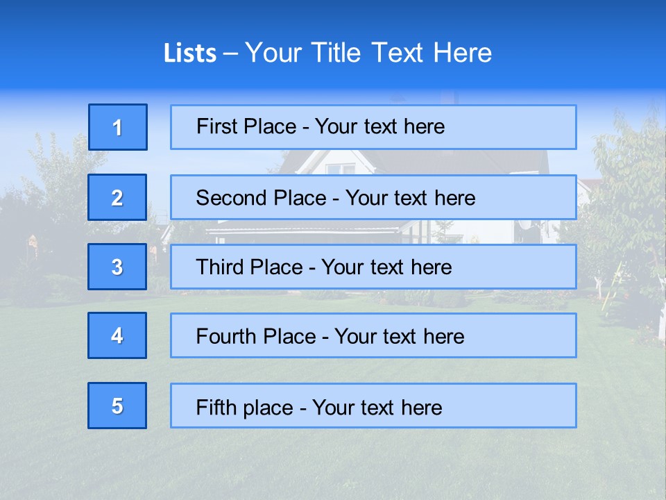 Estate Blue Wood PowerPoint Template