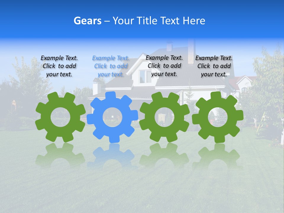 Estate Blue Wood PowerPoint Template