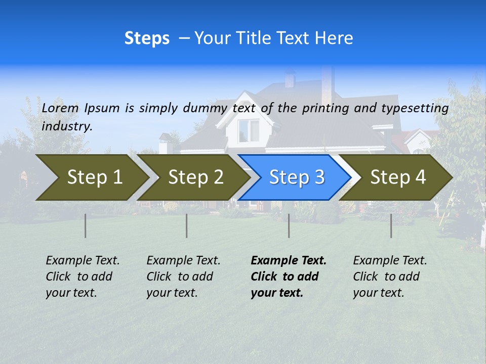Estate Blue Wood PowerPoint Template