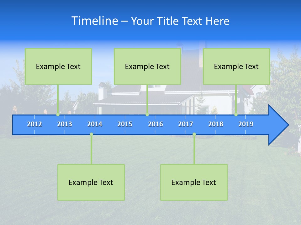 Estate Blue Wood PowerPoint Template