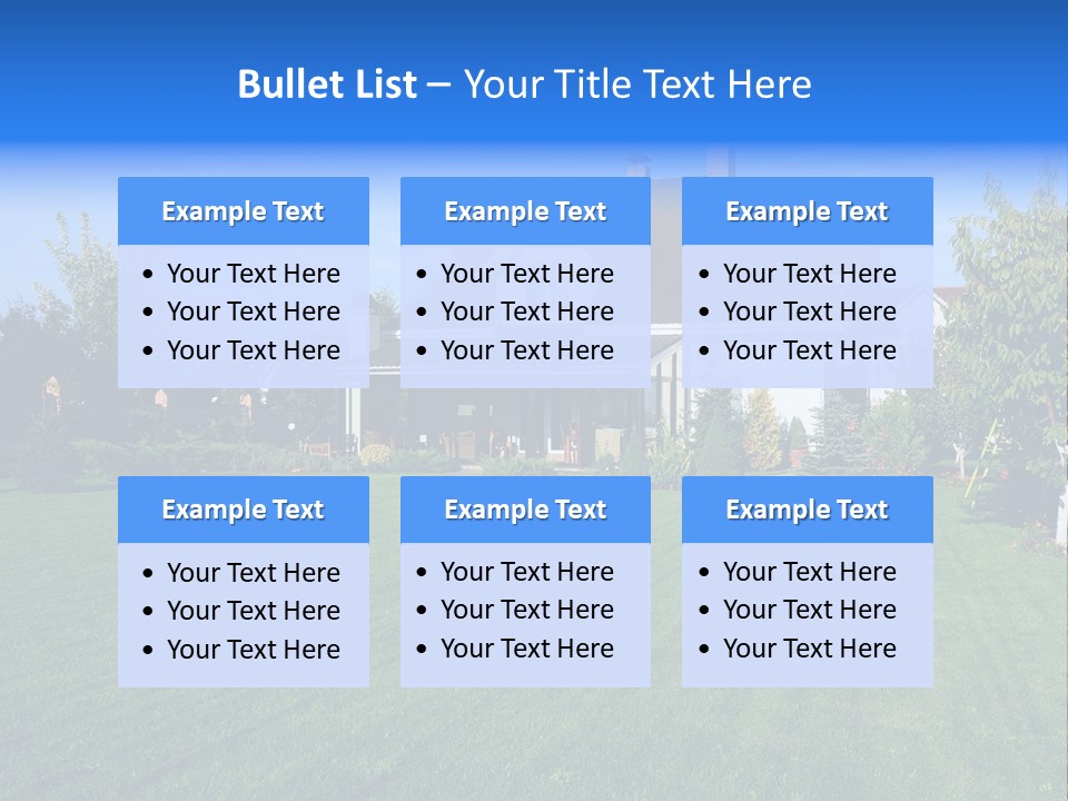 Estate Blue Wood PowerPoint Template