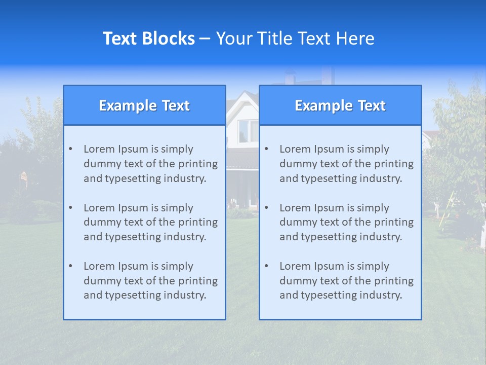 Estate Blue Wood PowerPoint Template