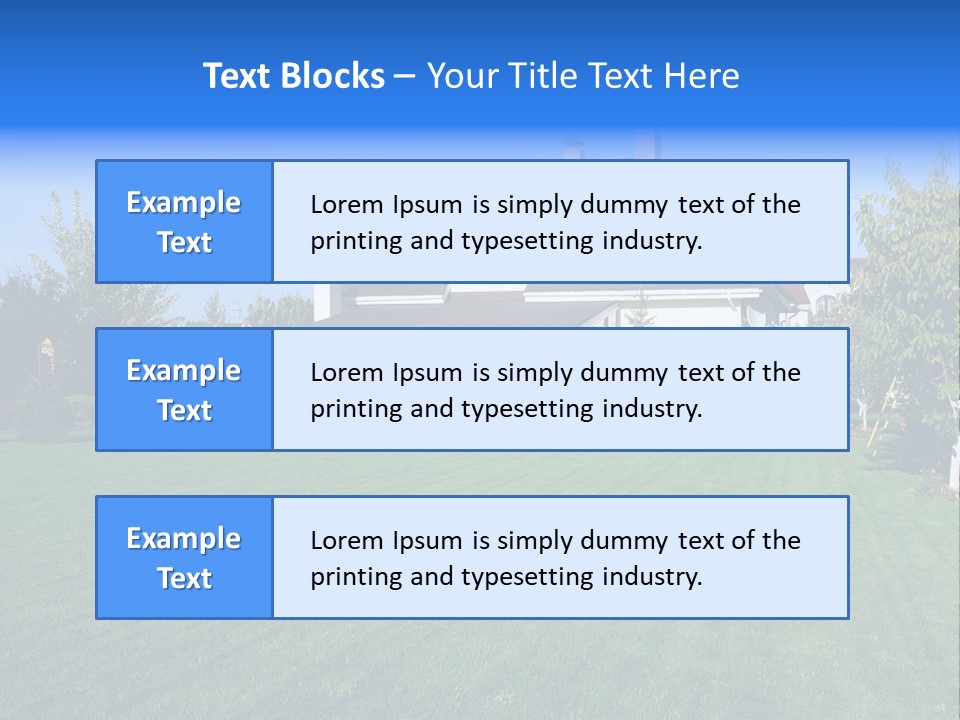 Estate Blue Wood PowerPoint Template