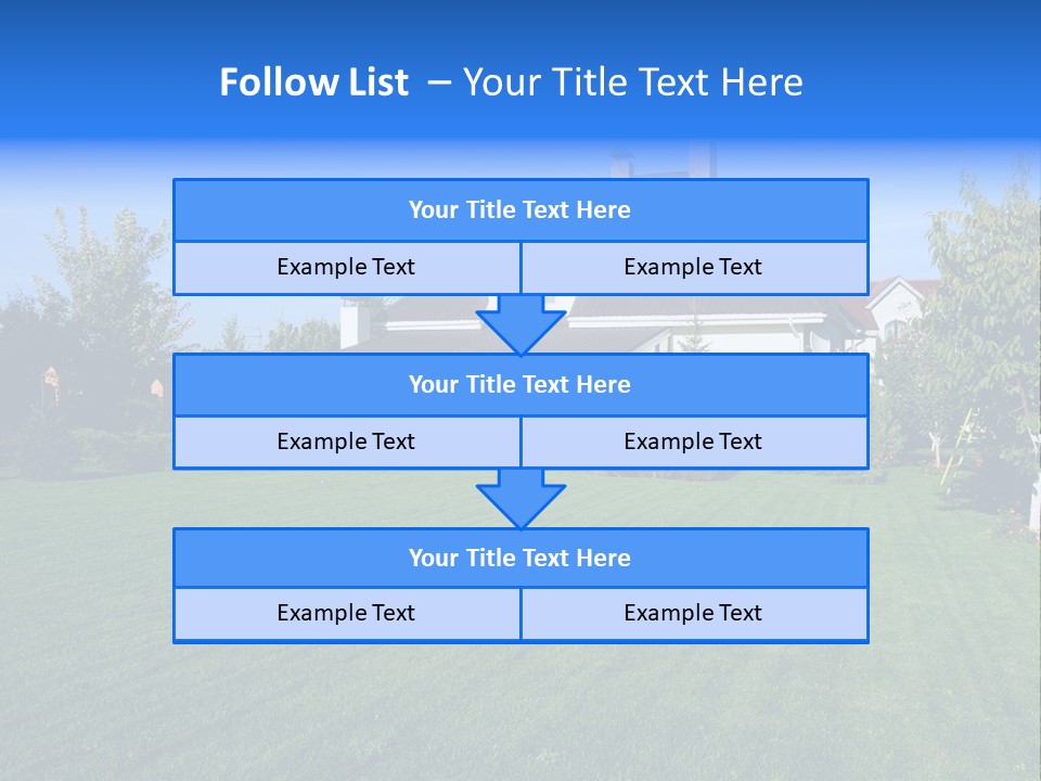 Estate Blue Wood PowerPoint Template