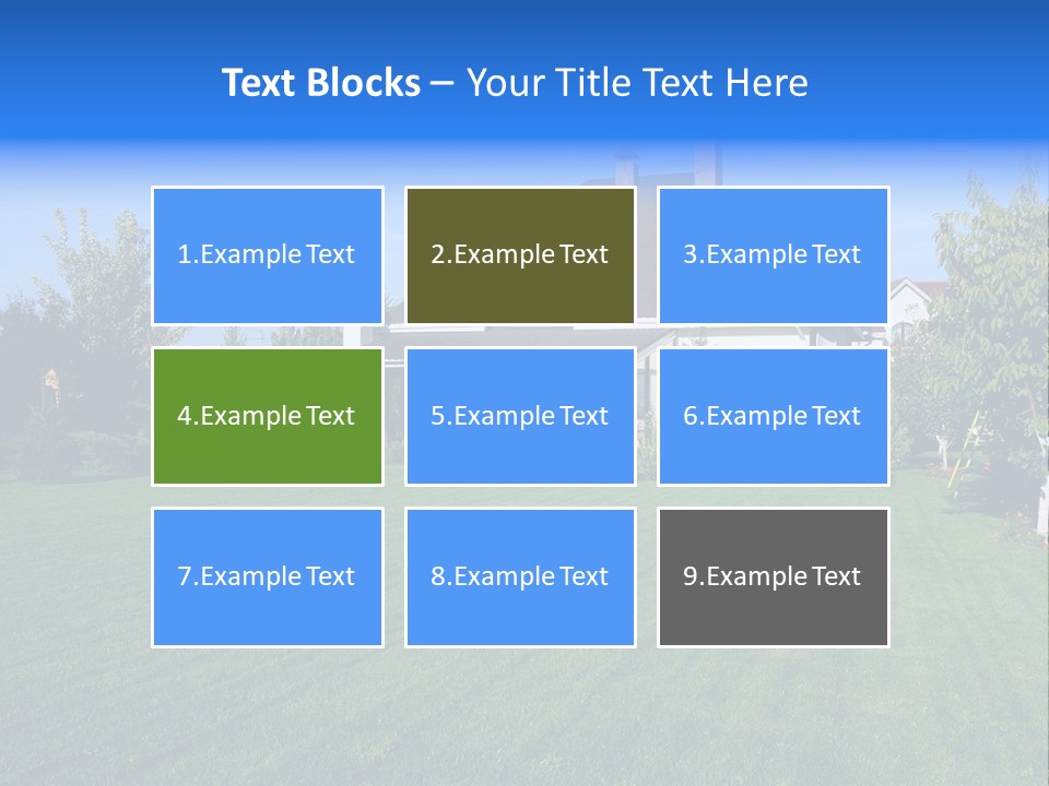 Estate Blue Wood PowerPoint Template