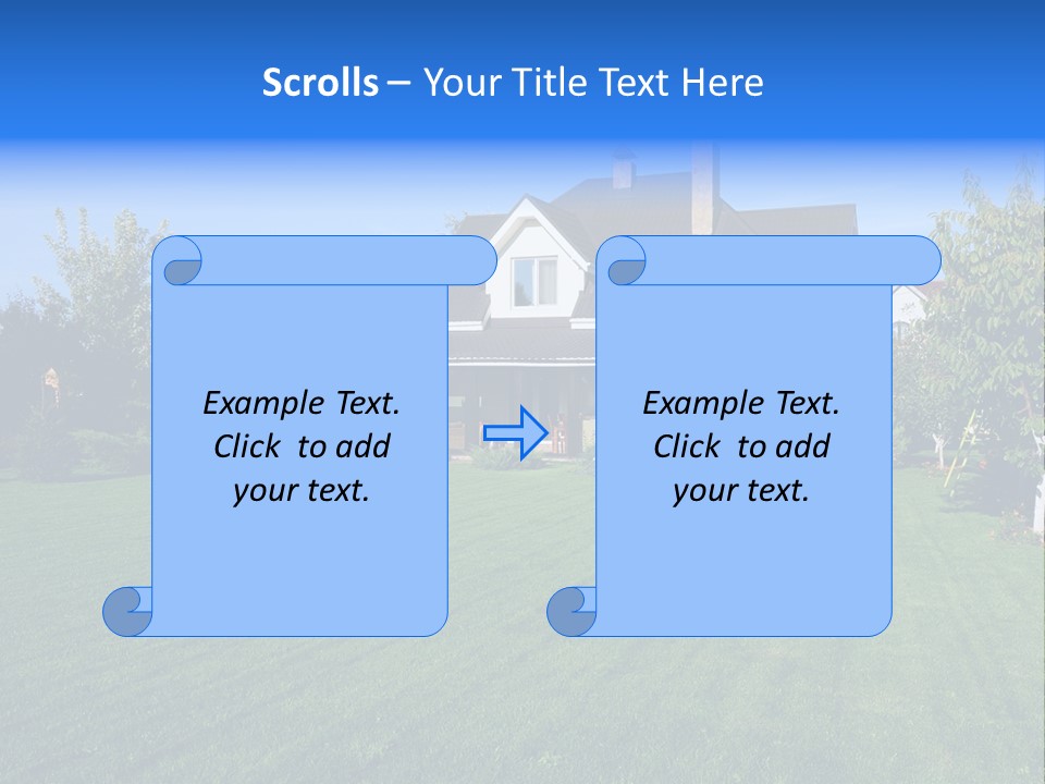 Estate Blue Wood PowerPoint Template