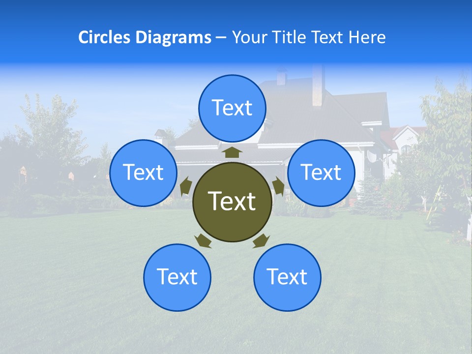 Estate Blue Wood PowerPoint Template