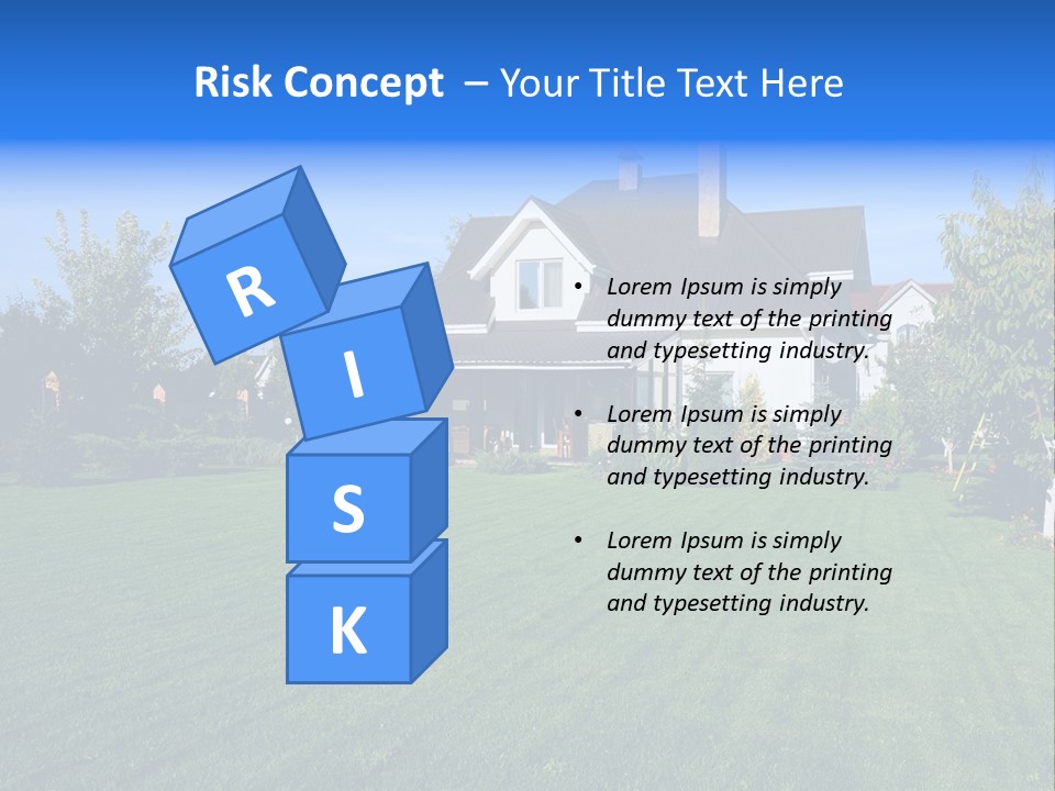 Estate Blue Wood PowerPoint Template