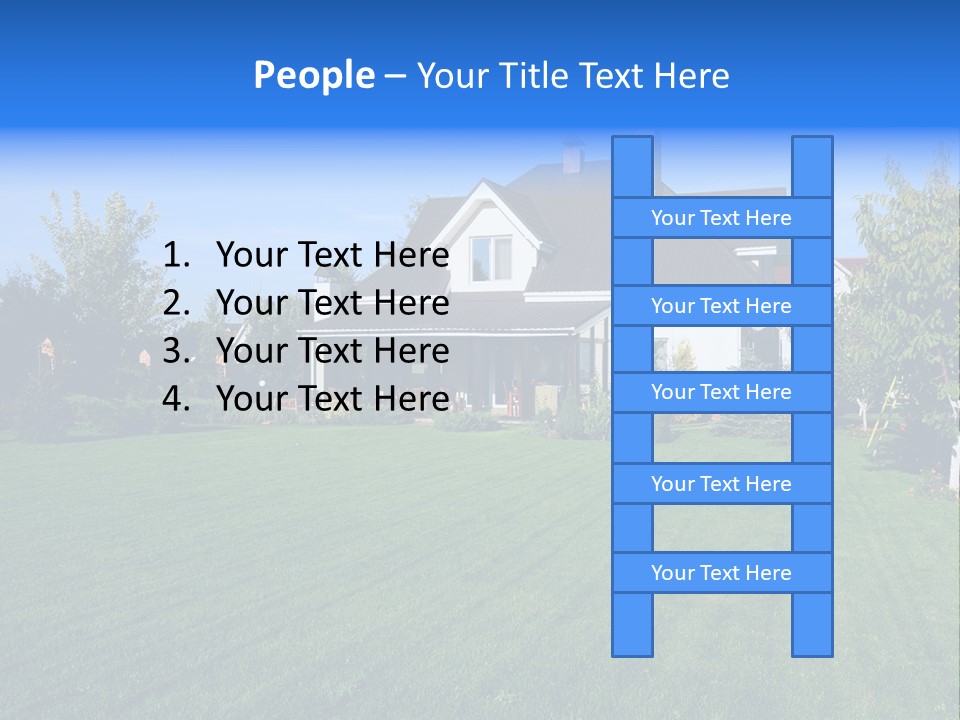 Estate Blue Wood PowerPoint Template