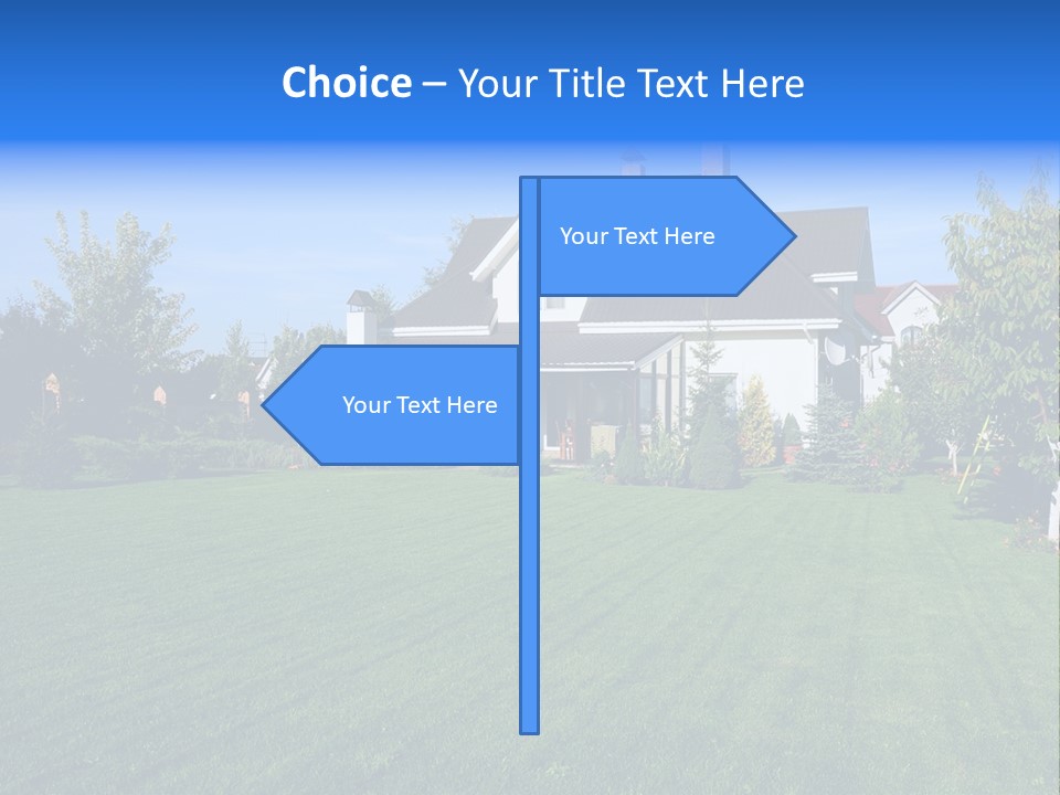 Estate Blue Wood PowerPoint Template