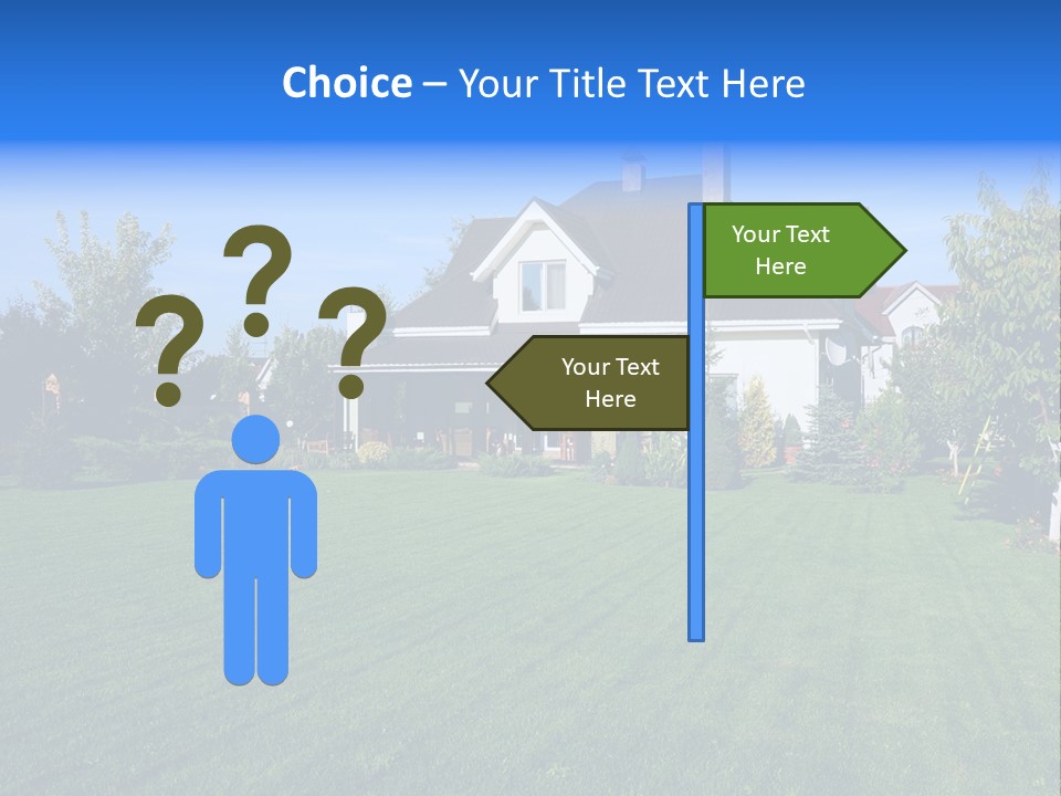 Estate Blue Wood PowerPoint Template