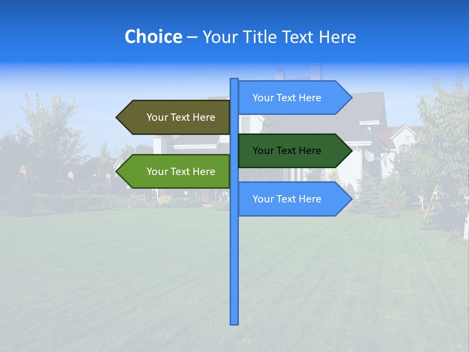 Estate Blue Wood PowerPoint Template